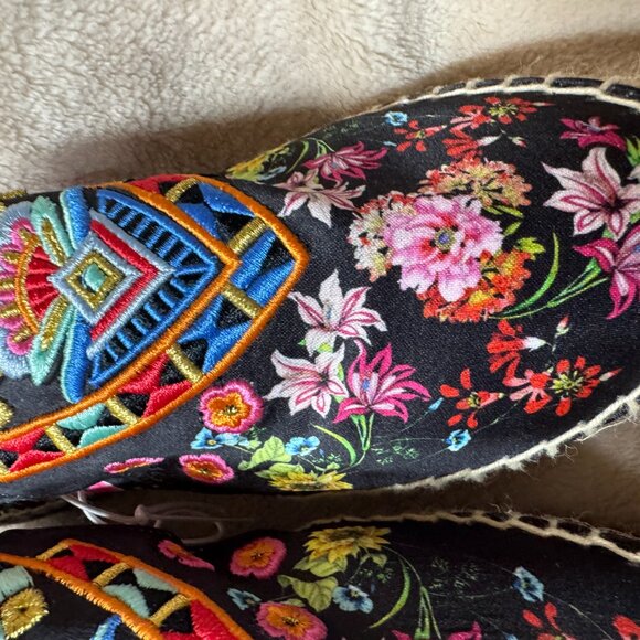 Johnny Was‎ Joshua Floral Platform Espadrilles Size 8 1/2 NEW - Picture 4 of 13